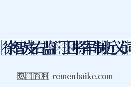 徐智岌右监门卫将军制近义词是什么意思的图片
